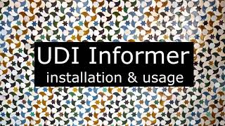 UDI Informer installation & usage screenshot 1