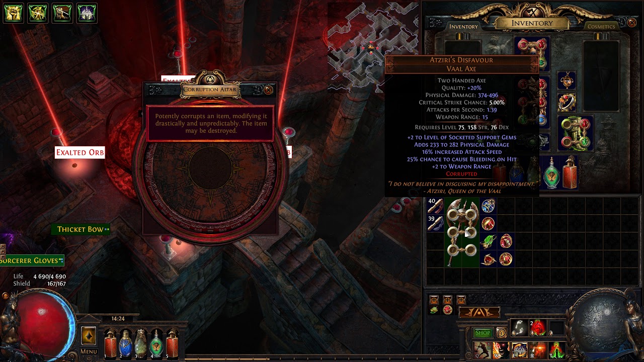 Corrupting 6link Atziri's Disfavour