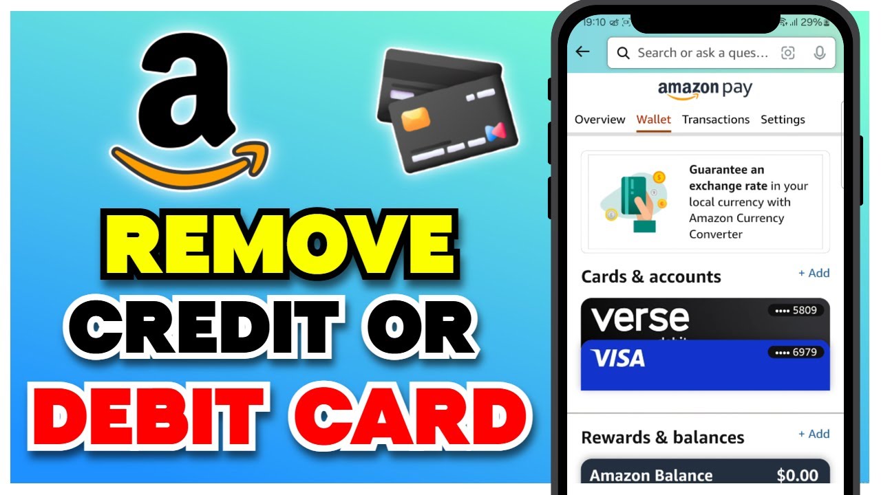 How to Remove Your Credit / Debit Card from Amazon Account - YouTube