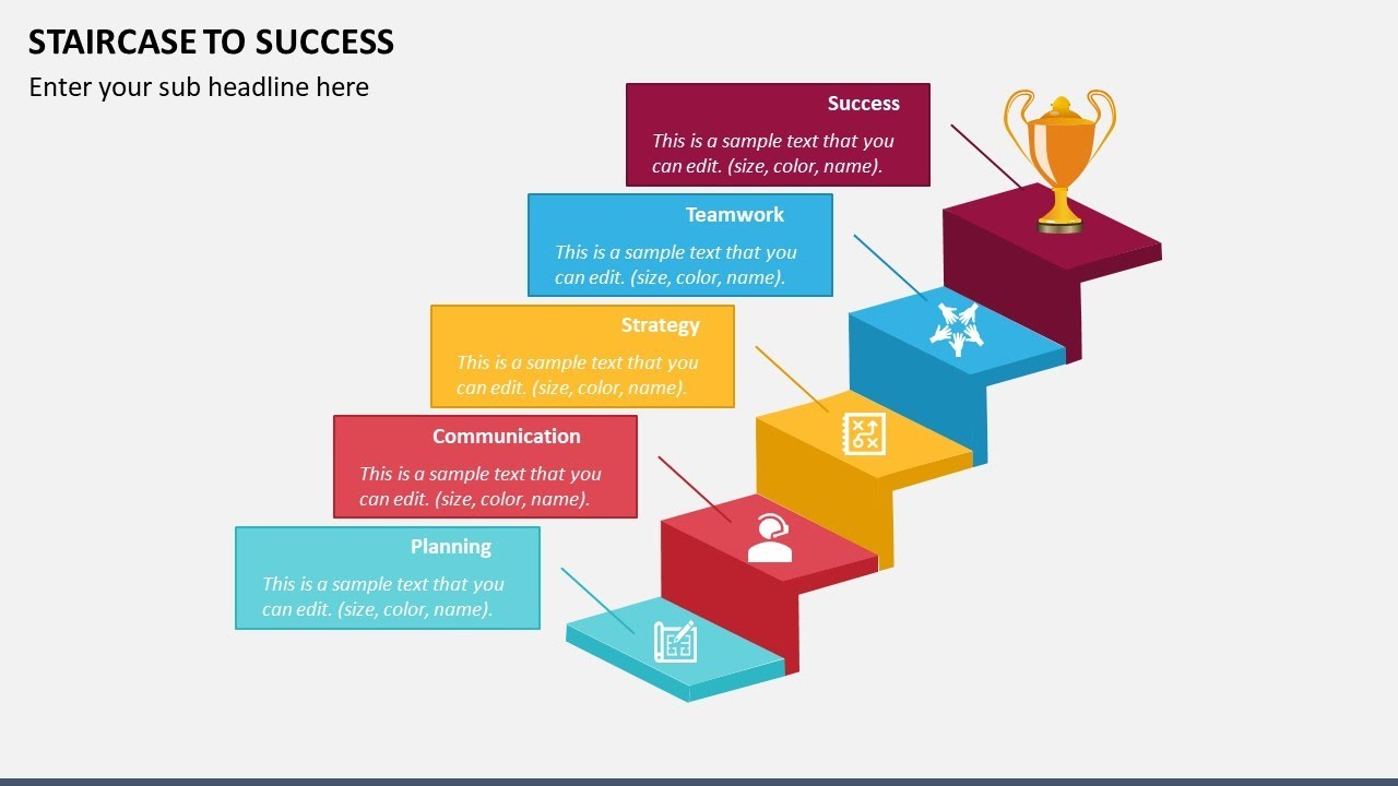 Staircase to Success Animated PowerPoint Template