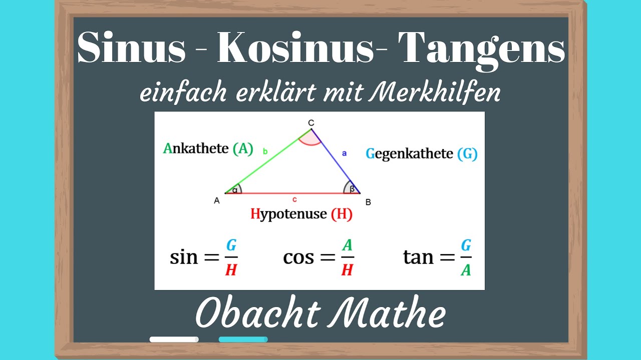 SINUS - KOSINUS - TANGENS mit Merkhilfen | genial einfach&schnell