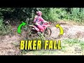 Dirt Biker’s Fall During a Trail Run