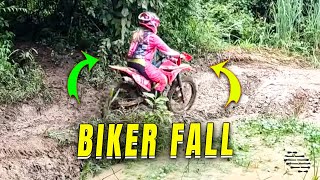 Dirt Biker’s Fall During a Trail Run