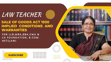 SALE OF GOODS ACT IMPLIED CONDITIONS AND WARRANTIES/ ADV.VIJAYA LAKSHMI | MALAYALAM | CA  FOUNDATION