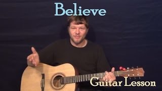 Believe (Justin Bieber) Easy Guitar Lesson How to Play Tutorial