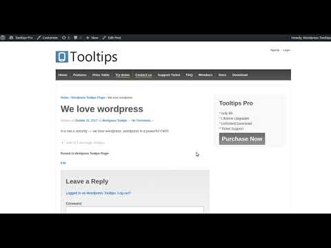 Wordpress Tooltip Keyword Matching Mode