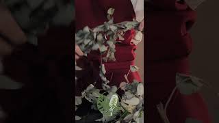 Creating a Dried Eucalyptus Wreath from Scratch  #asmr #wreaths #christmaswreath #eucalyptus