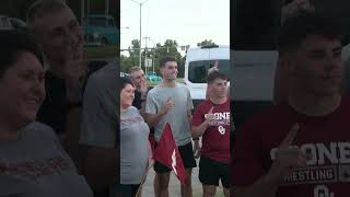 Red River Rivalry game ball makes its way through Ardmore