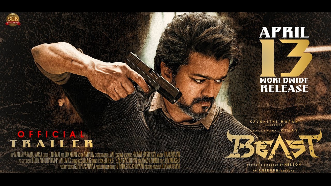 Beast Trailer Official | Vijay Action Movie Teaser Leaked | Sun TV | Aniruth Mass BGM | Nelson
