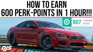 Forza Horizon 4  How to earn 600 PerkPoints EVERY HOUR!!!! Fastest method in the game!!