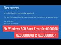 Fix Windows BCD Boot Error Code 0xc0000098, 0xc000000f & 0xc0000034