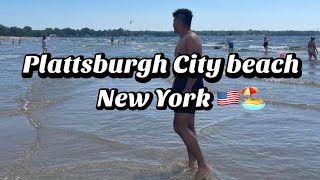 Visiting Plattsburgh City Beach, New York 🇺🇸!!