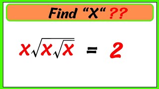 London | A Very Nice Square Root Simplification | Can You Solve | Find X