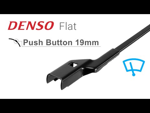 Установка дворников Denso Flat - Push Button 19mm