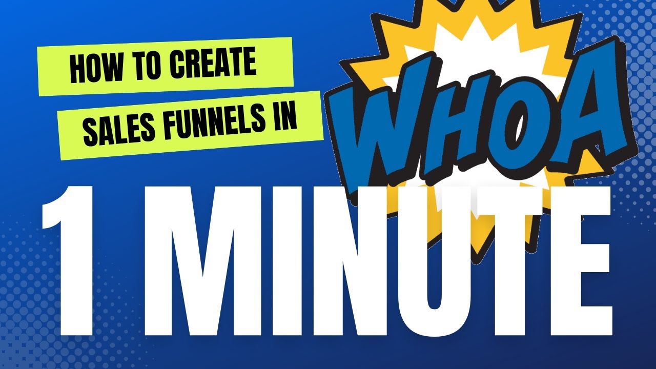 How To Create A Sales Funnel In 1 MINUTE | BEST SOFTWARE! - YouTube
