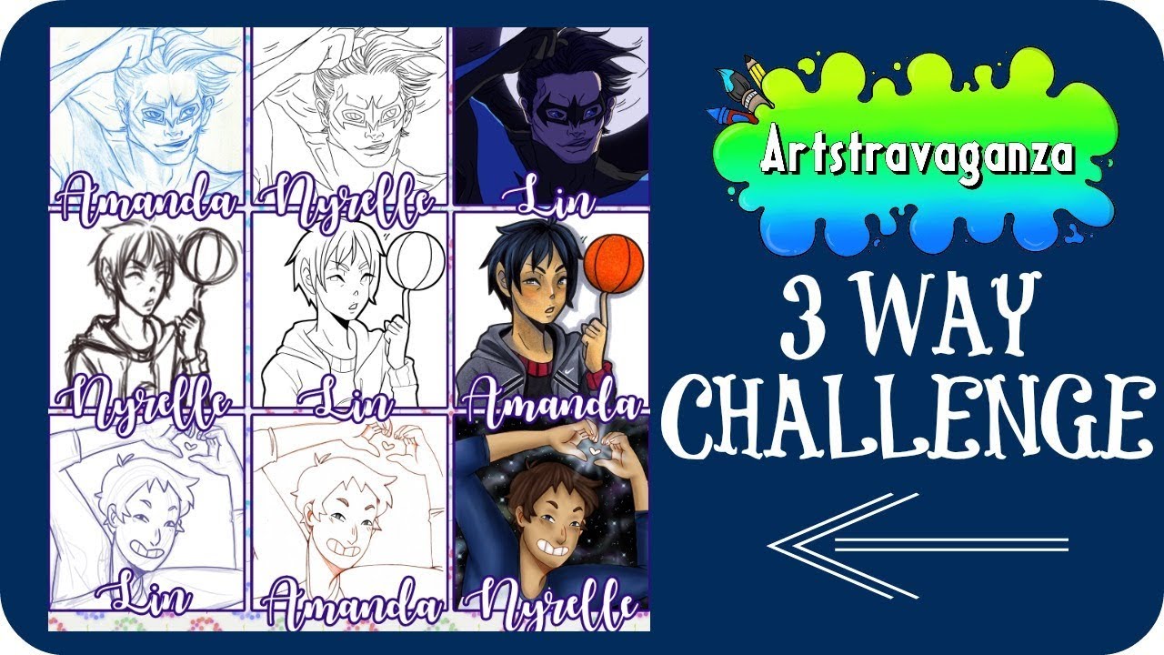 Artstravaganza #5: 3 Way Challenge w/ Lindoodlez & Nyrelle Busby
