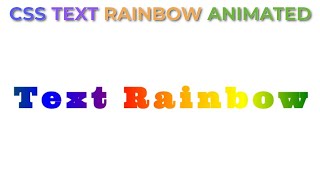 Html, css, Text rainbow animated superfast.
