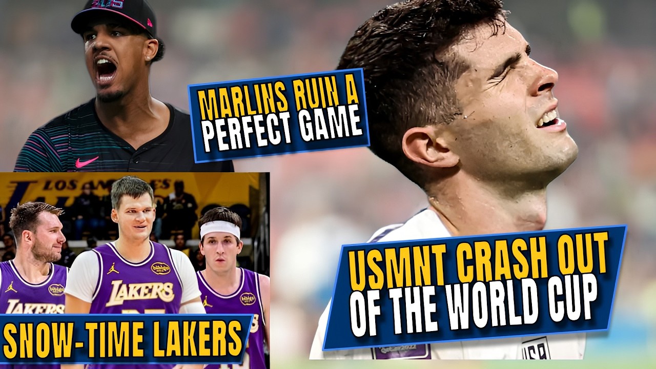 USMNT Crash Out of World Cup | Stephen A Smith vs. Lakers' White Big 3 | Marlins Ruin a Perfect Game