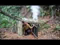 Survival Skills: Building a Survival Shelter, Wooden Bushcraft Hut, Alone Survival In The Forest