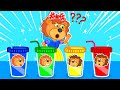 Where is my colorful juice funny stories for kids  lion family  cartoon for kids