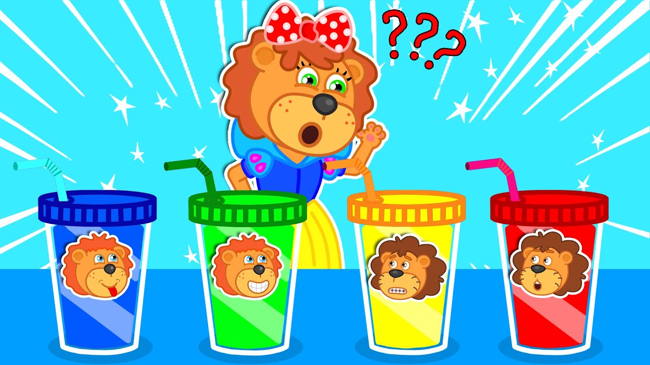 Where is My Colorful Juice? Funny Stories for Kids | Lion Family | Cartoon for Kids