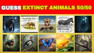 “Can You Name These 50 Extinct Animals? | Wildlife History Quiz 🦖”