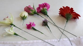 How To Wire Flowers For Corsage And Bridal Work