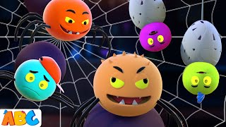five funny spooky spiders crawling on the web more kids songs and nursery rhymes for babies