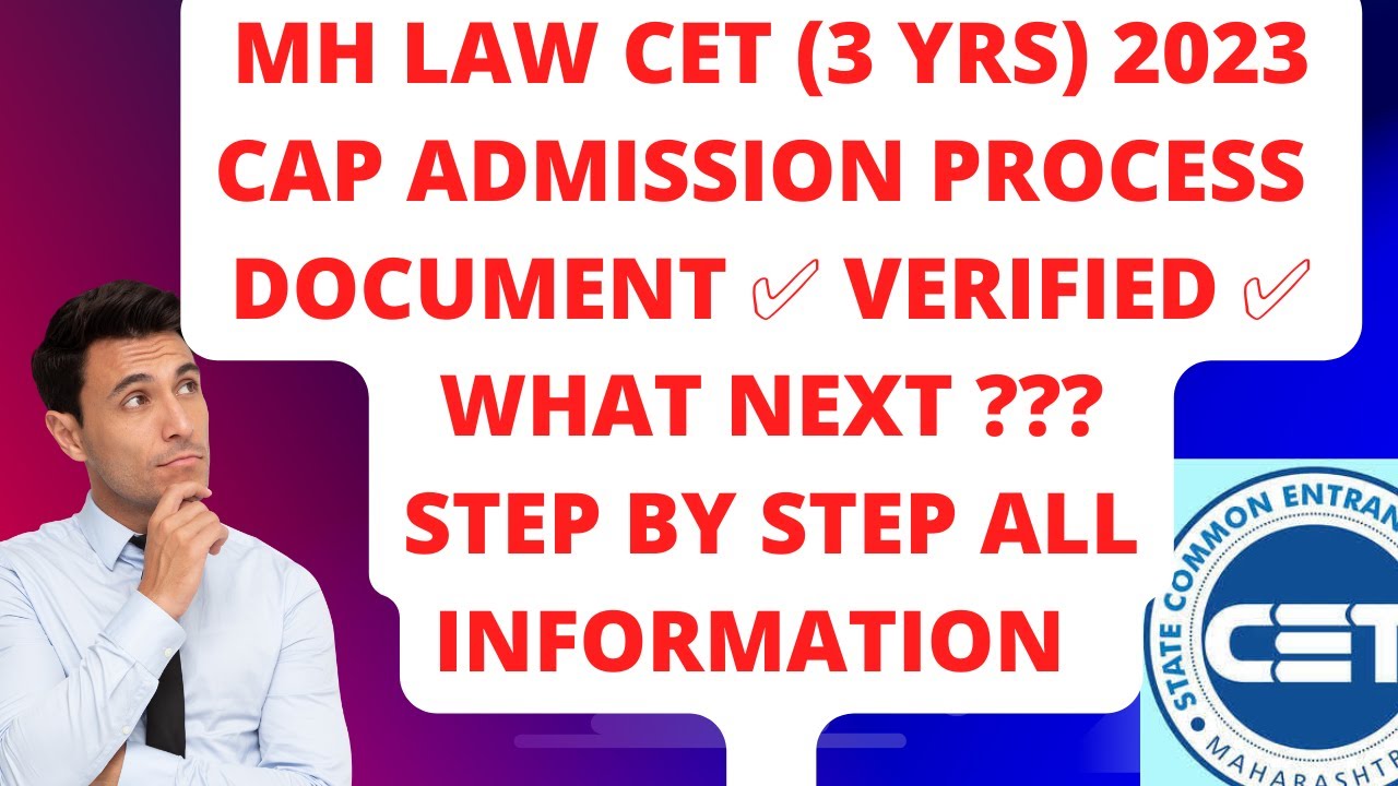 MH LAW CET (3 Yrs) 2023 | CAP ADMISSION PROCESS | DOCUMENT VERIFIED ...