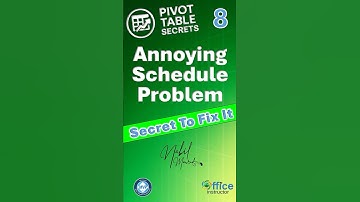Create Employee Schedule - Pivot Table Secret Revealed #8