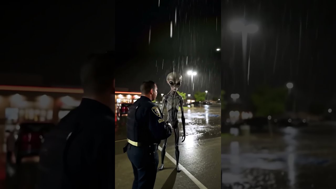 UFO Crashed By Drunk Alien Cop Body Cam Footage