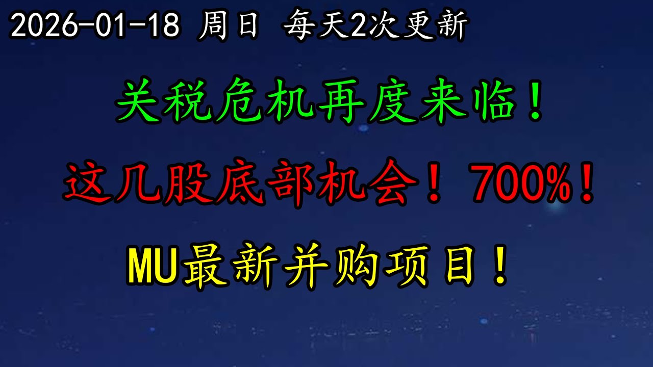 美股 危机再起！关税再度来临！这几股底部机会！700%！MU并购项目！BTC、ETH、NVO、SENS、MARA、ALAB、AVGO、EME、HIVE、AMD、JOBY、DELL、COST、ARM
