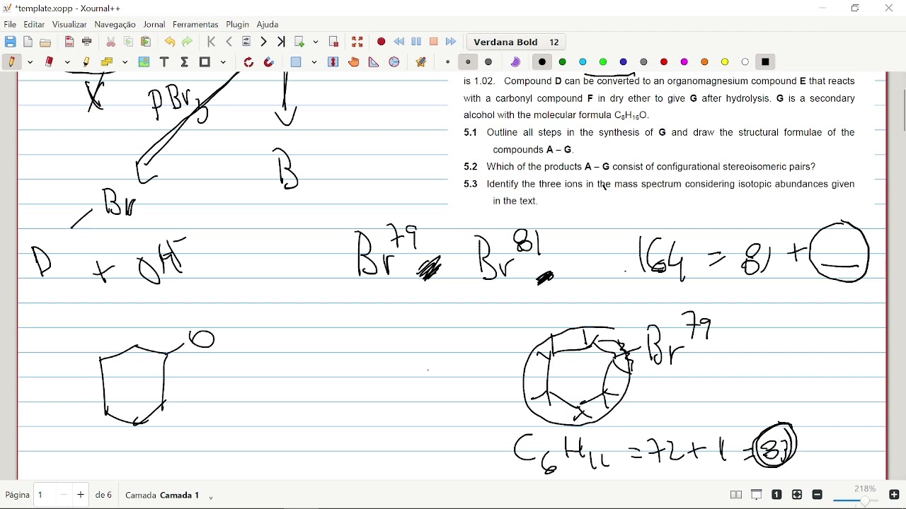 Resolução de Questão (Orgânica) - IChO 1988 (Nível III)