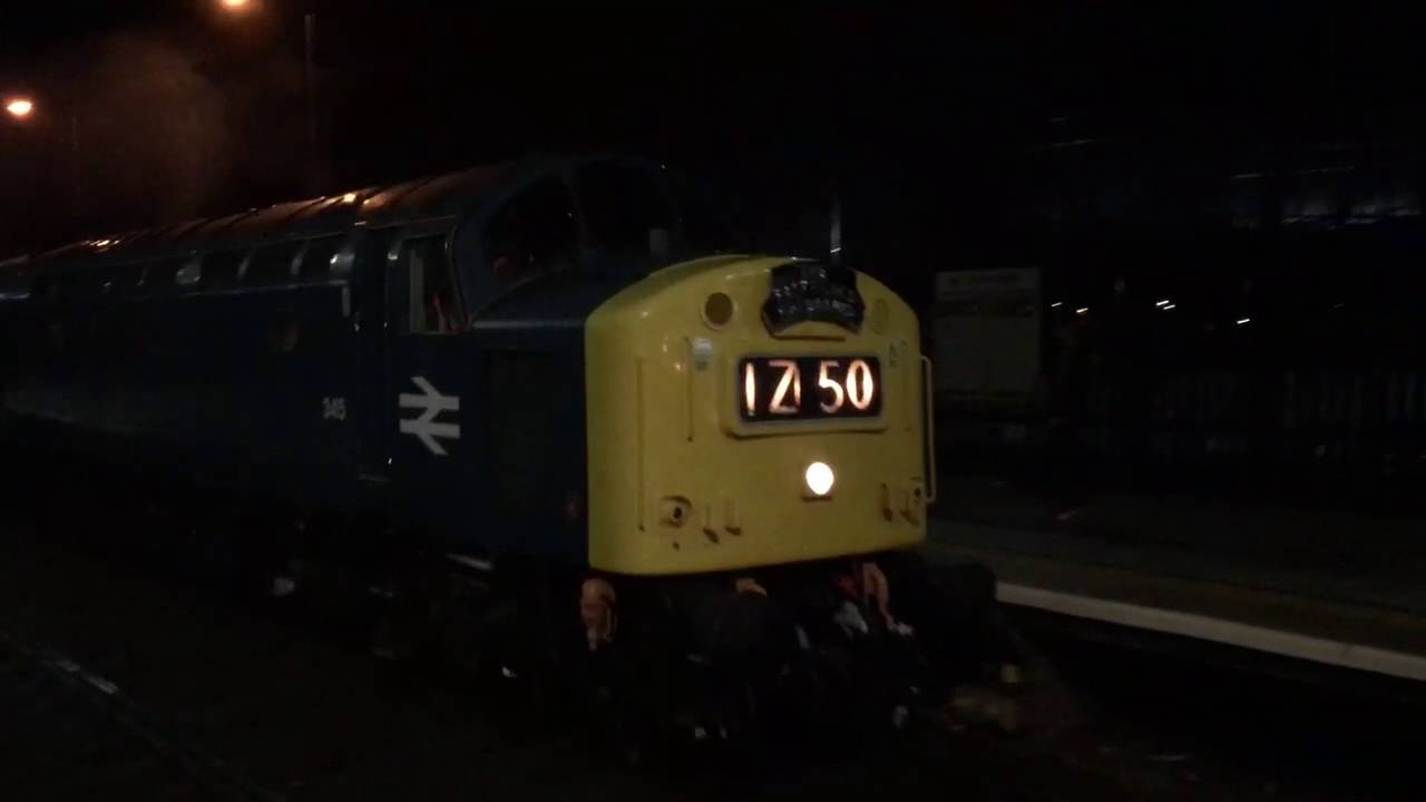 (HD) BR Blue class 40 D345 hammers though swinton with Stratford to east Lancashire railway railtour