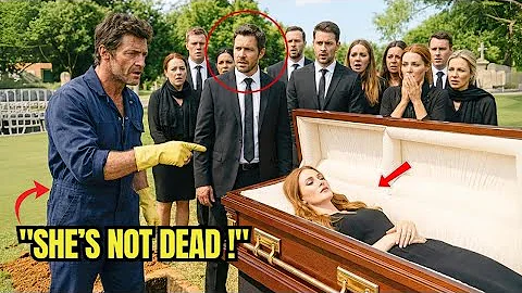 "She's Not Dead," The Janitor Stops Billionaire's Funeral to Save Her — What Happened Next Shocked