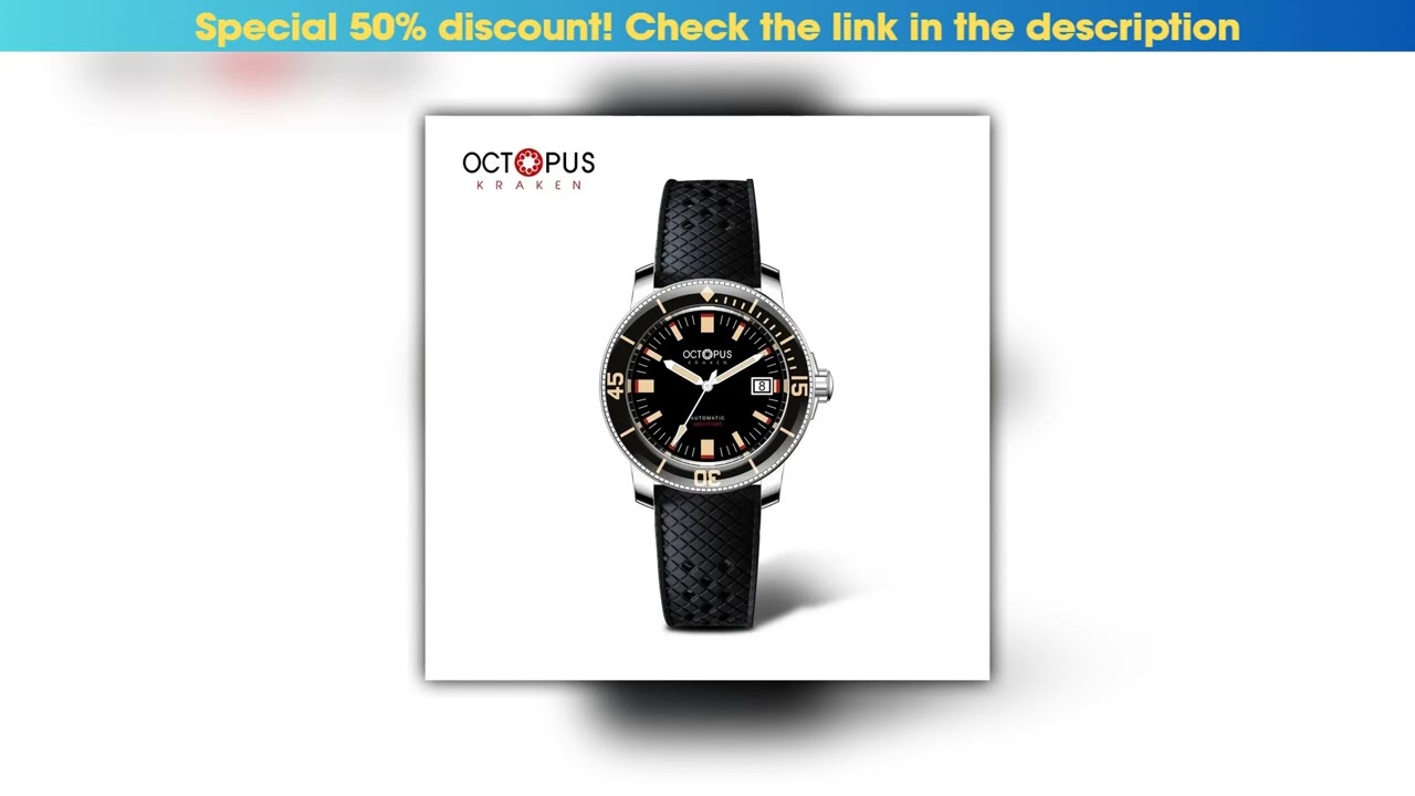 Editor’s Choice Octopus Kraken OCT-0019 40mm Retro Men's Watch 300m Diving Automatic Movement Watch