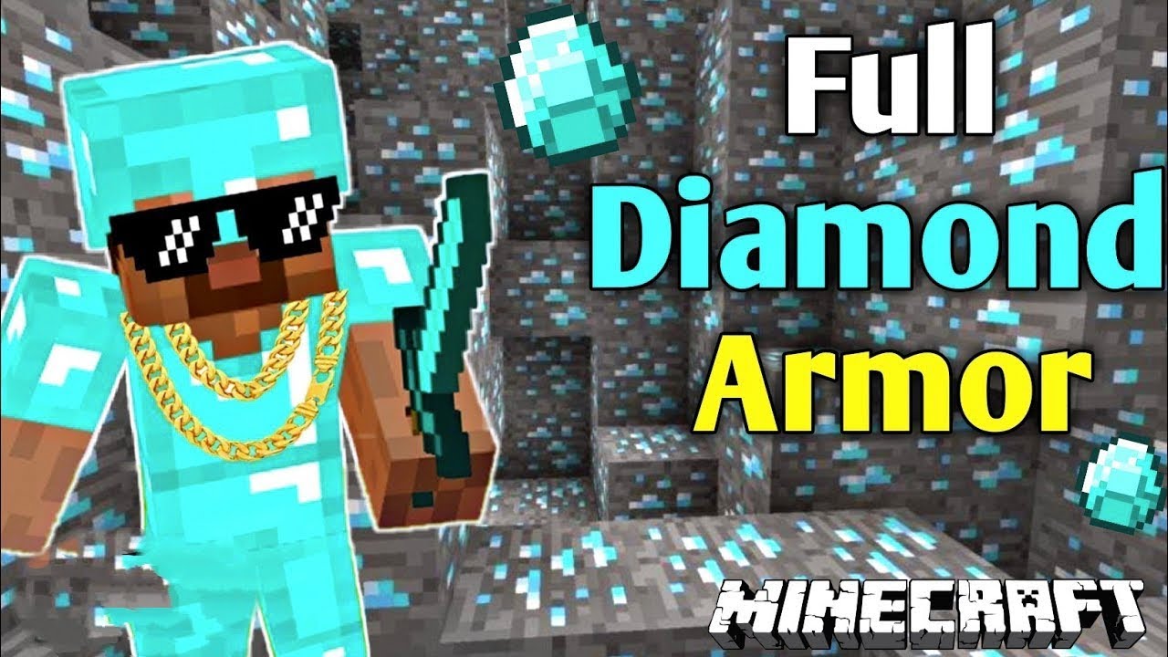 Finally I made a fully Diamond 💎 Armour 🤯 in Minecraft one Block - YouTube