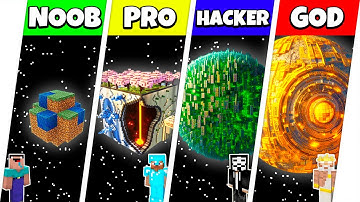 Minecraft Battle: NOOB vs PRO vs HACKER vs GOD: INSIDE PLANET HOUSE BASE BUILD CHALLENGE / Animation