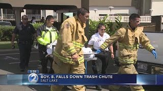 8-year-old boy falls down Salt Lake trash chute