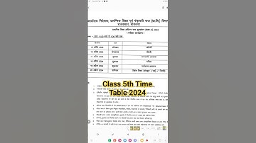 Class 5th Time Table 2024 / Rbse Board Exam Class 5th Time Table/ #viral #shorts #trending #rbseb