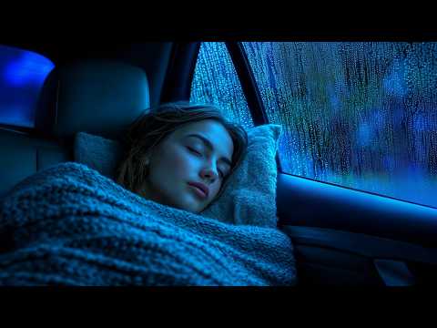 Sleep Peacefully with Heavy Rain & Thunder on Car Roof in Deep Forest at Night