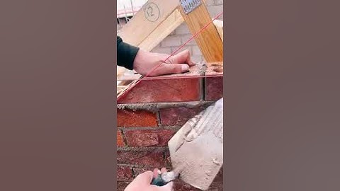 How To Lay Bricks tricks For Beginners Using a line less #constructionworkers #construction