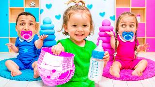 Parents Become Babies! A Funny Baby Care Story for Kids