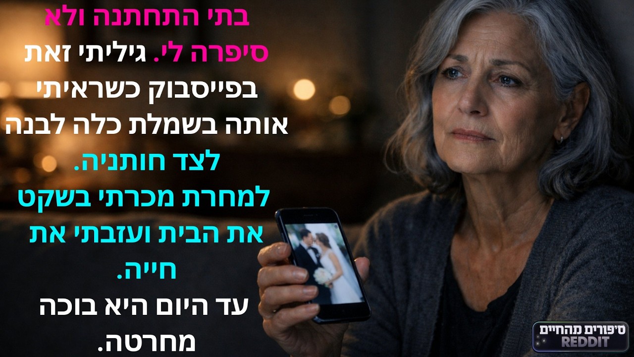 בתי התחתנה ולא סיפרה לי.💔 גיליתי זאת בפייסבוק כשראיתי אותה בשמלת כלה לבנה לצד חותניה..📱👰‍♀️