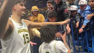 Michigan basketball greets fans after 101-80 first round win over Howard