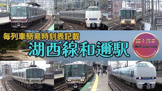 【JR西日本】昼頃の湖西線和邇駅【続々列車】