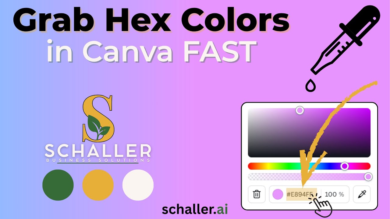 How to get color hex codes in canva quick color picker trick! - YouTube