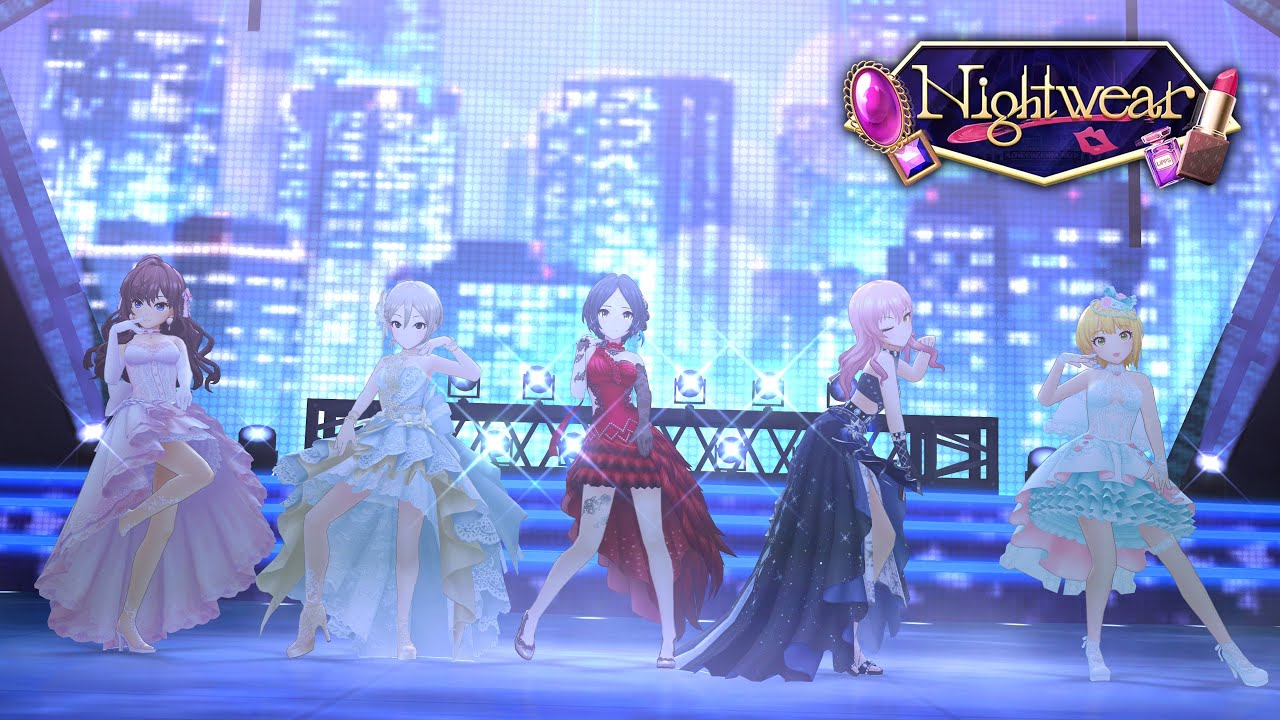 デレステ」Nightwear (Game ver.) 速水奏、城ヶ崎美嘉、塩見周子、宮本