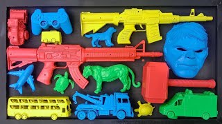 Membersihkan mainan berlumpur senjata M16 pesawat terbang truk derek dan masih banyak lagi lainnya