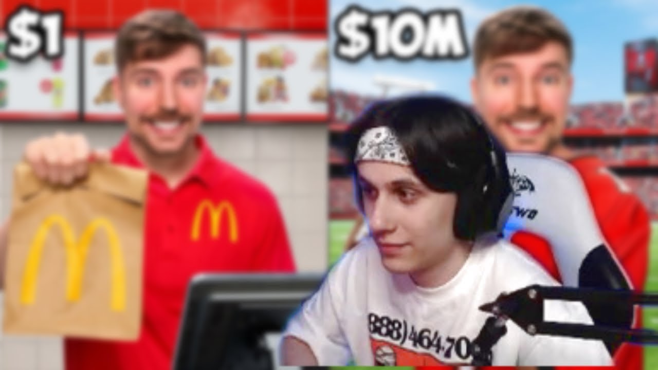 KOPSTEEP СМОТРИТ РОЛИК МИСТЕРА БИСТА: Работа за $1 vs $10,000,000